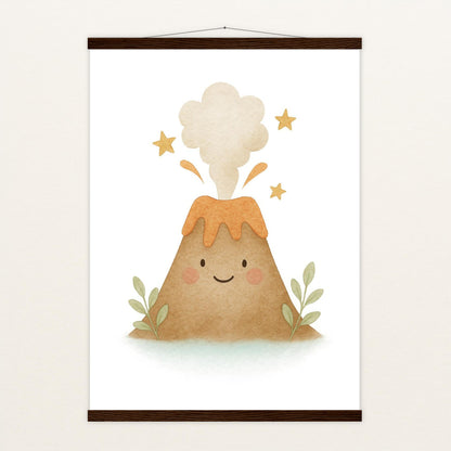 Vulkan Poster mit Leisten von tinylearner