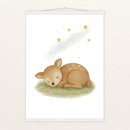 Ria das Reh - Motiv: "Schlafend" Poster mit Leisten von tinylearner