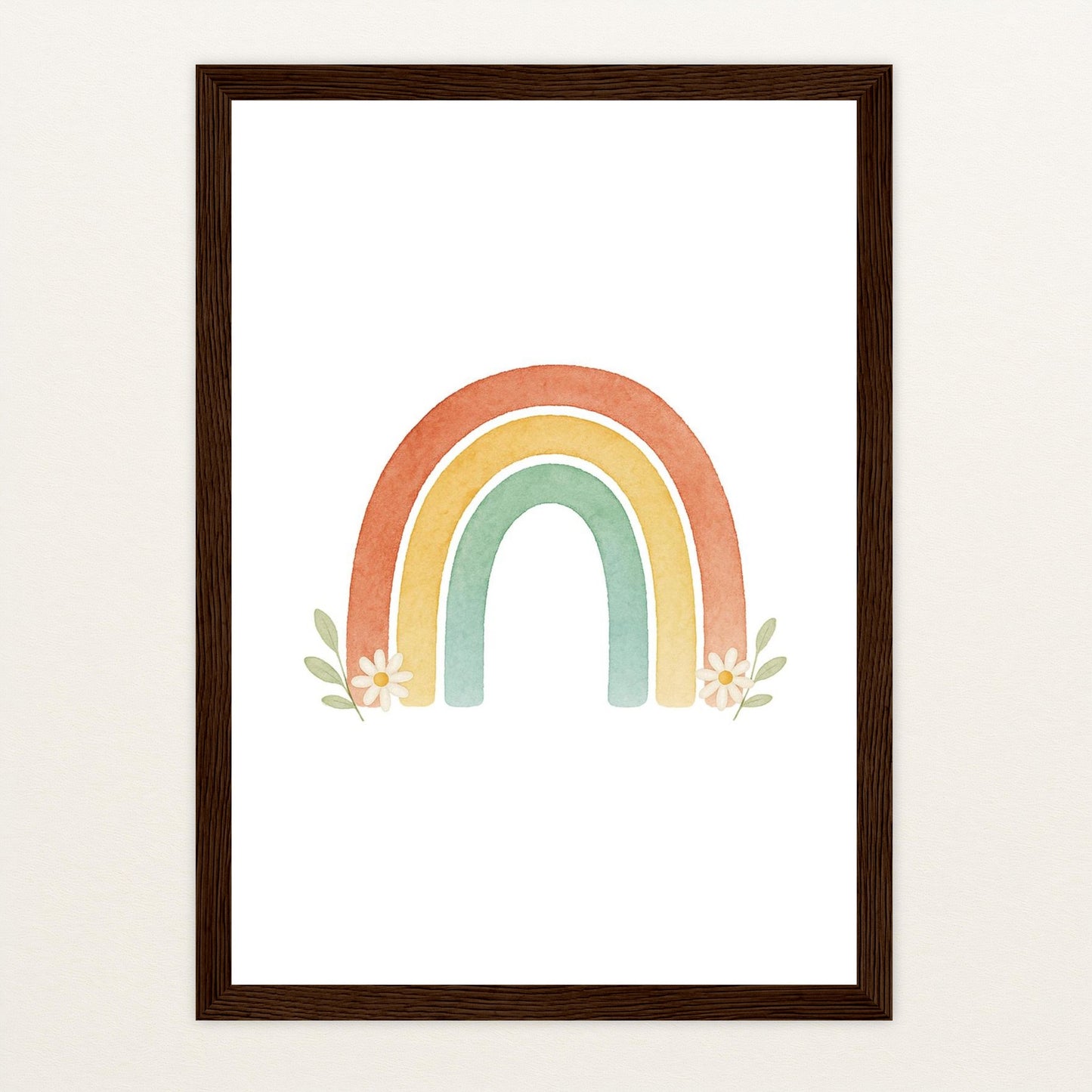 Regenbogen Poster mit Holzrahmen von tinylearner