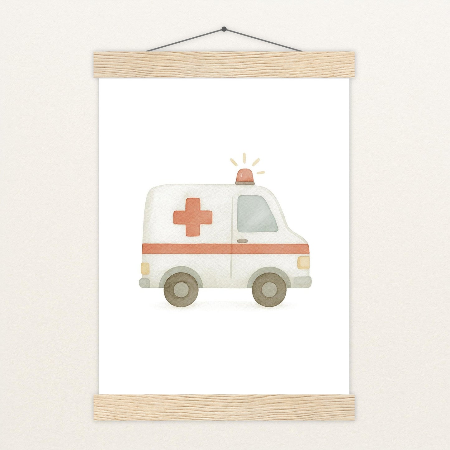 Krankenwagen Poster mit Leisten von tinylearner