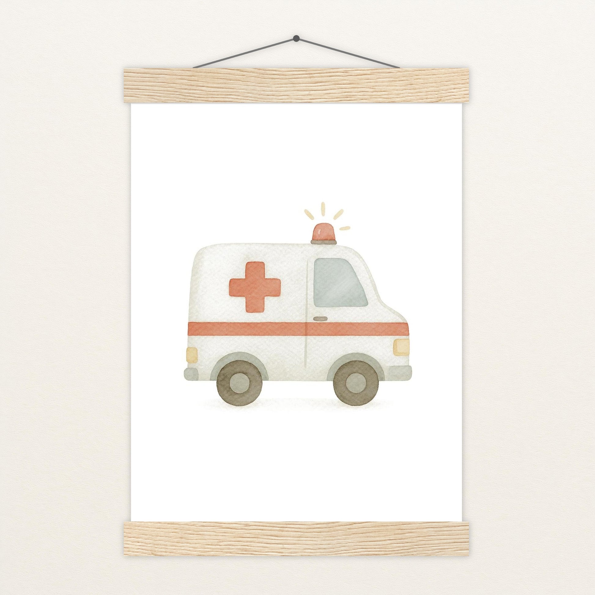 Krankenwagen Poster mit Leisten von tinylearner