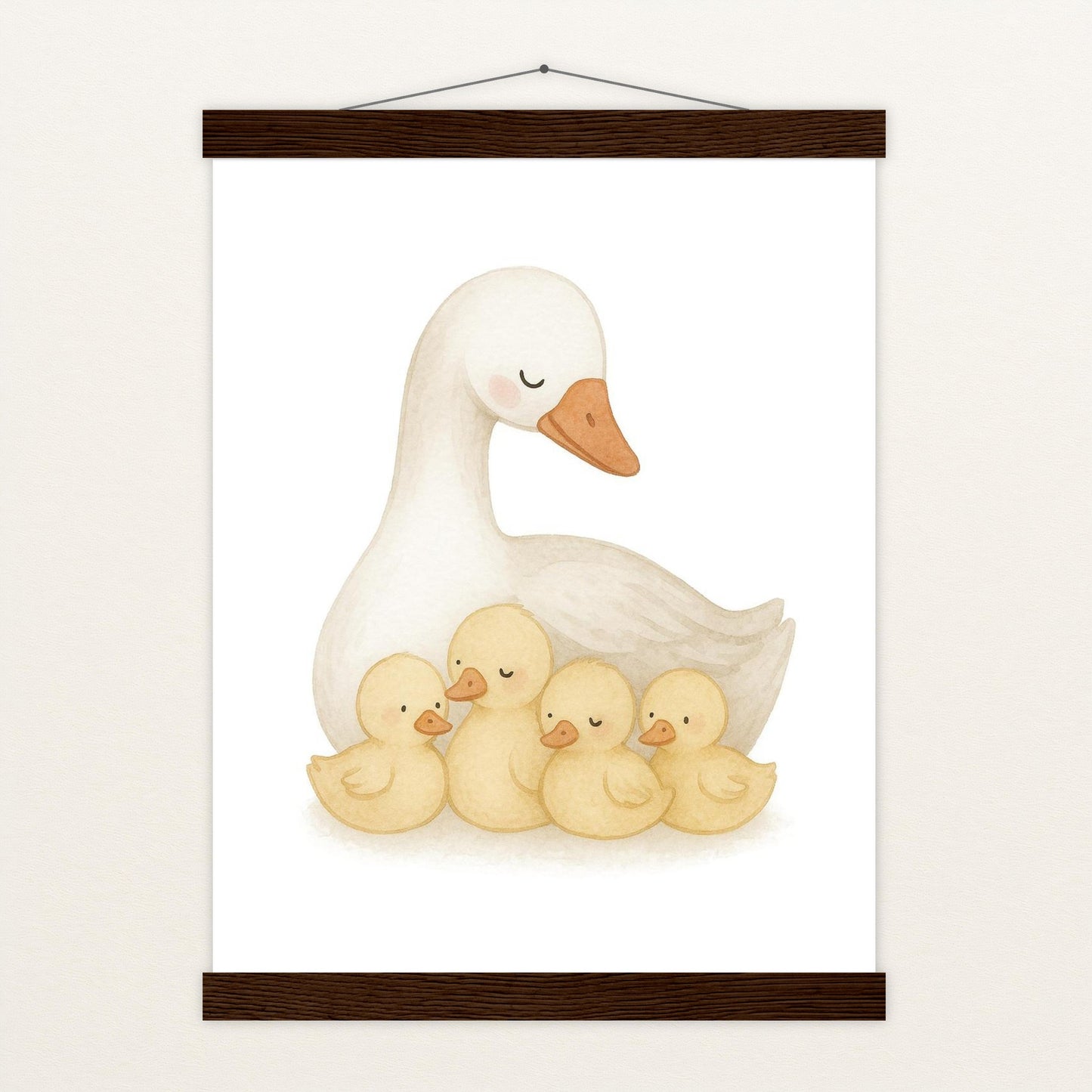 Gusi die Gans - Motiv: "Familie" Poster mit Leisten von tinylearner