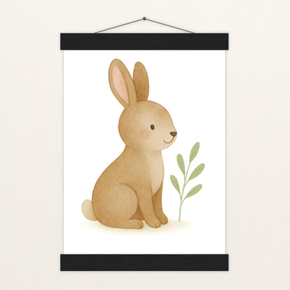 Holly der Hase Poster mit Leisten von tinylearner