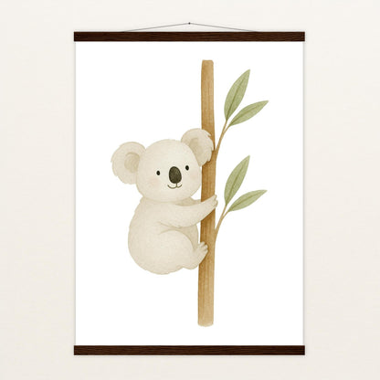 Kori der Koala Poster mit Leisten von tinylearner