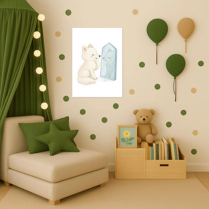 Pino der Polarfuchs - Motiv: "Spiegel" Poster von tinylearner