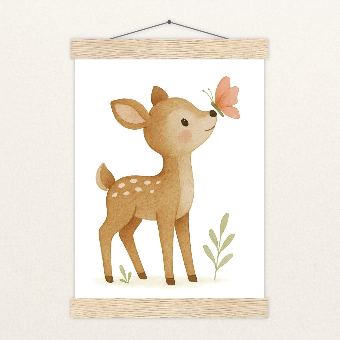 Ria das Reh - Motiv: "Schmetterling" Poster mit Leisten von tinylearner