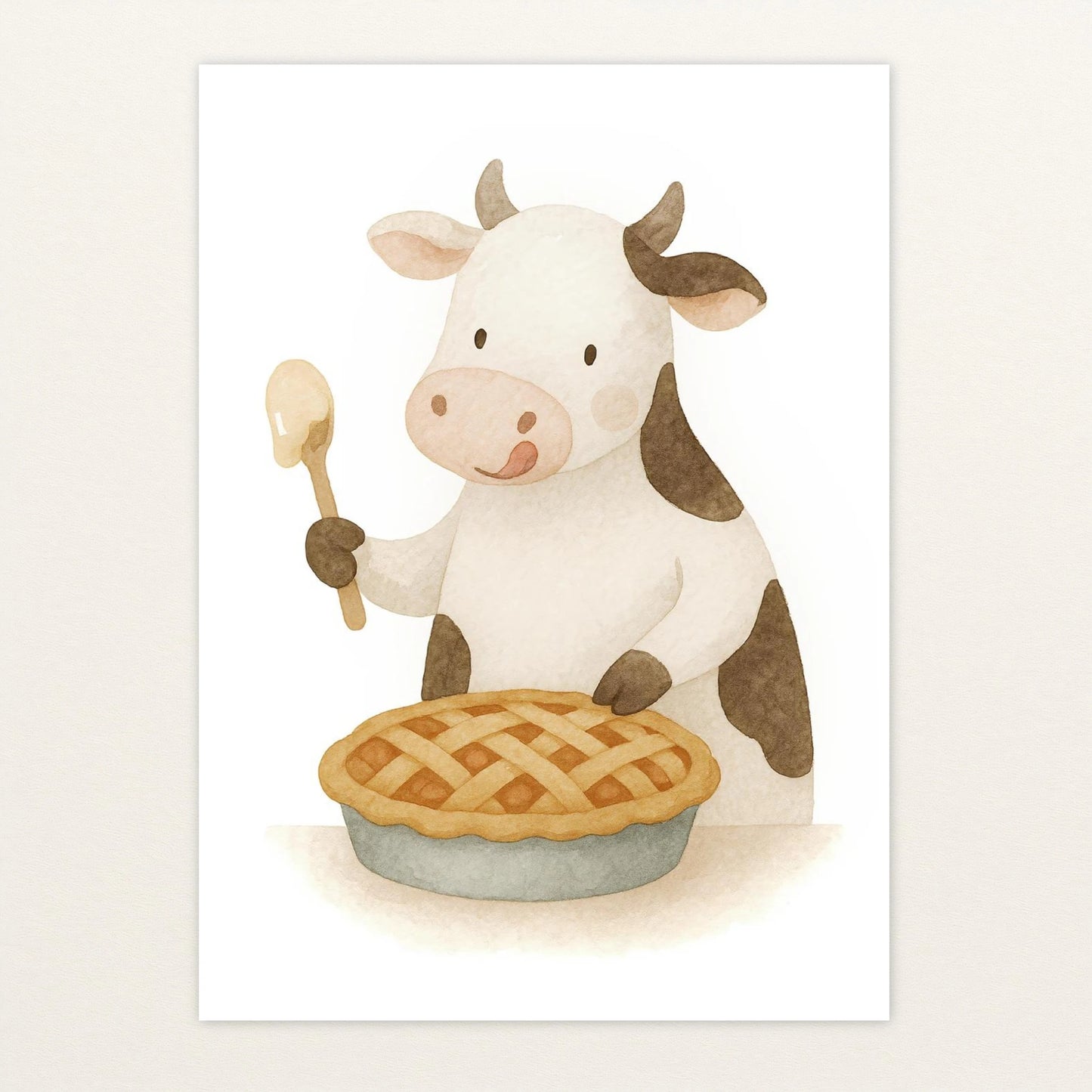 Klara die Kuh - Motiv: "Kuchen" Poster von tinylearner