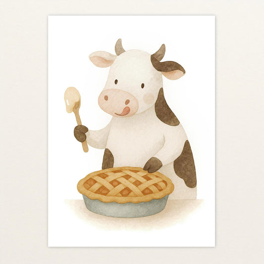 Klara die Kuh - Motiv: "Kuchen" Poster von tinylearner