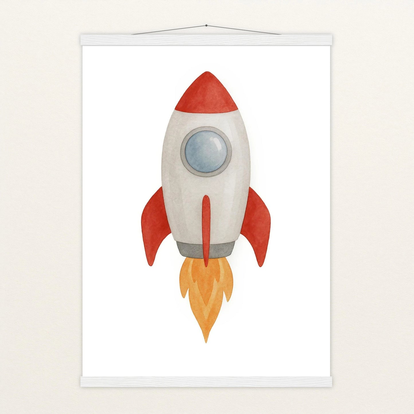 Rakete Poster mit Leisten von tinylearner