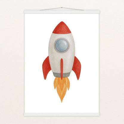 Rakete Poster mit Leisten von tinylearner