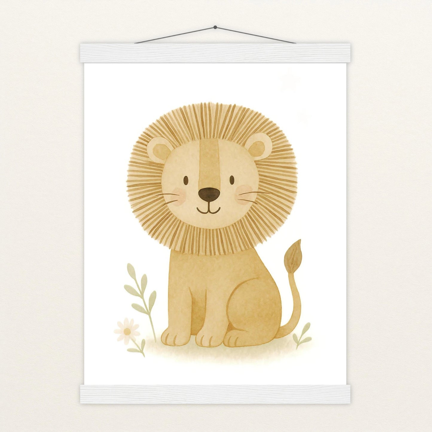 Leo der Löwe Poster mit Leisten von tinylearner