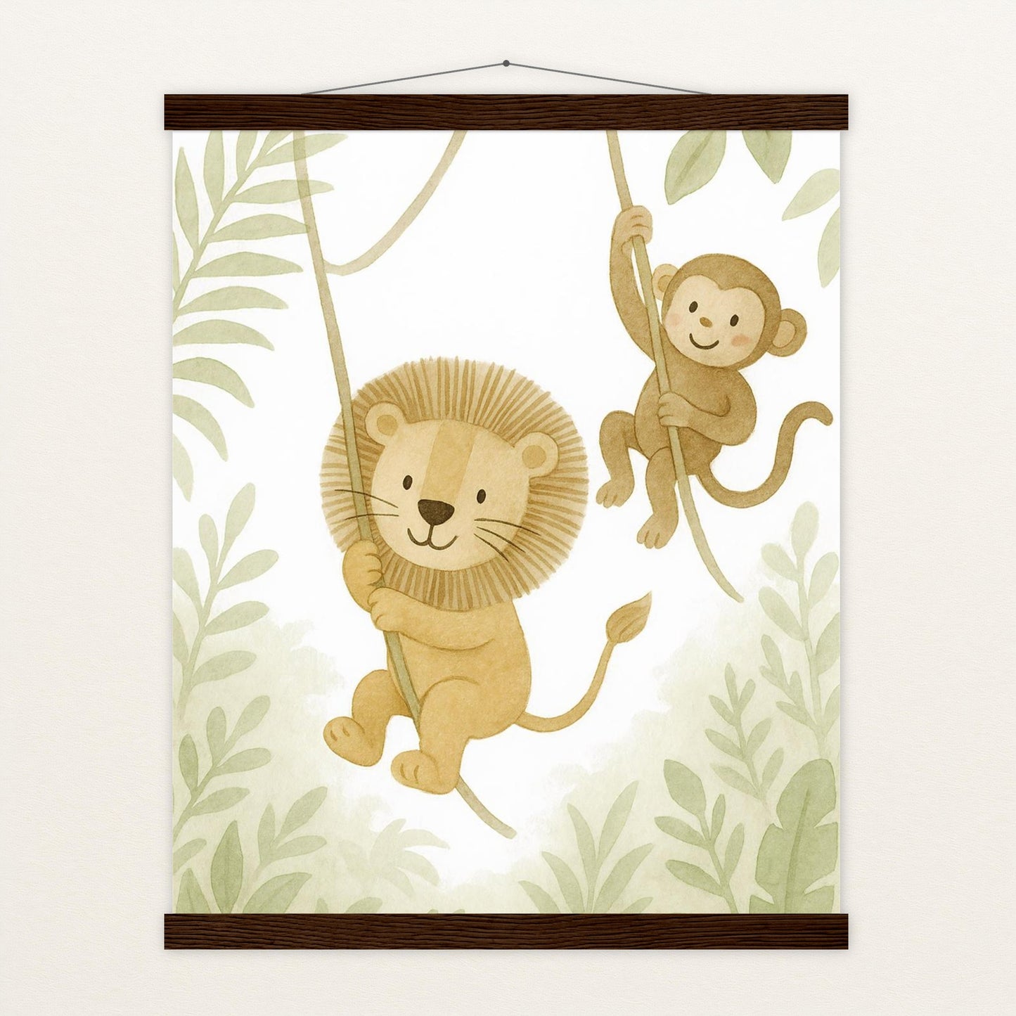 Tierfreunde - Motiv: "Lianen" Poster mit Leisten von tinylearner