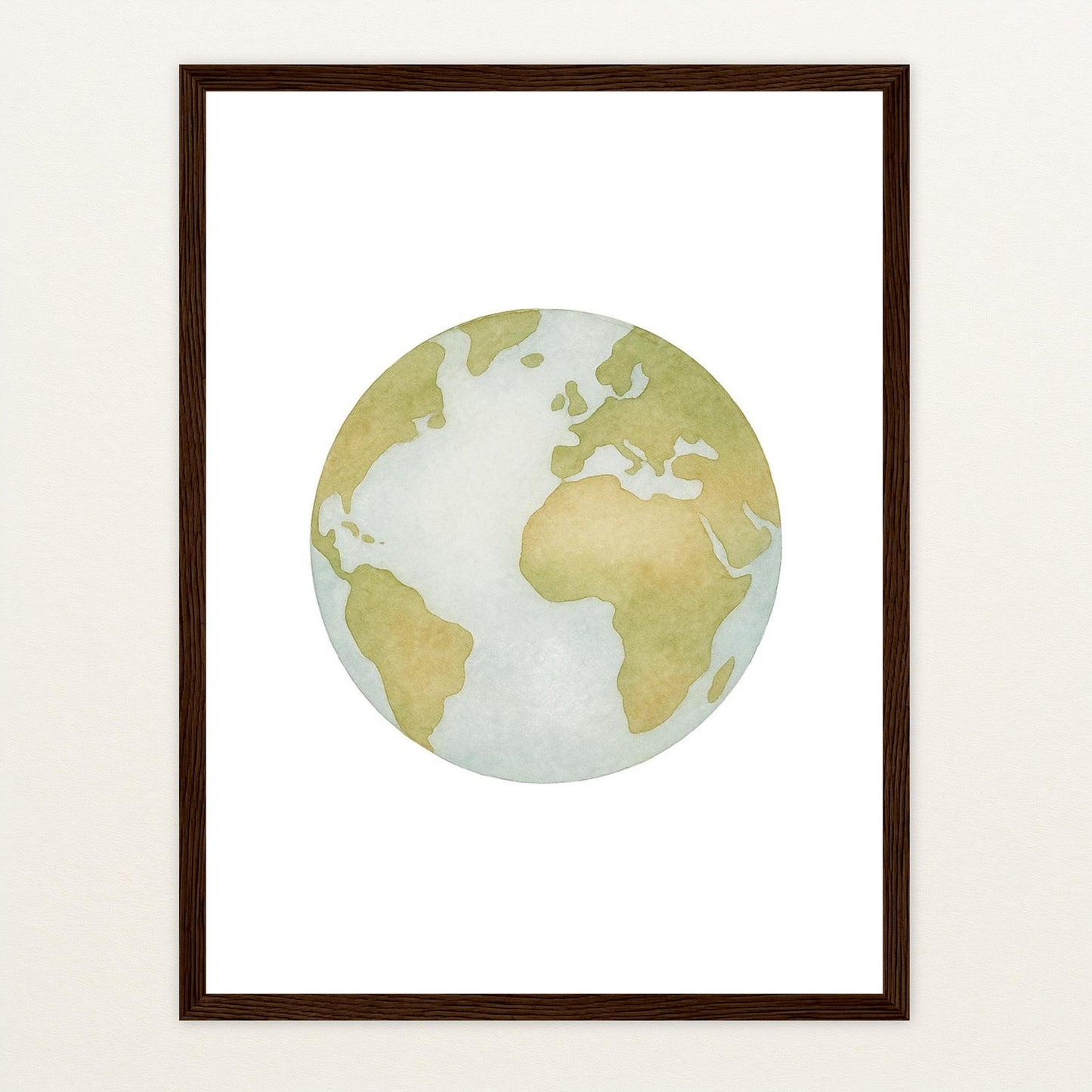 Erde Poster mit Holzrahmen von tinylearner