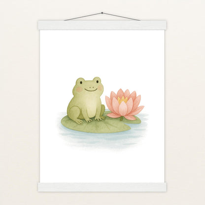Flocke der Frosch Poster mit Leisten von tinylearner