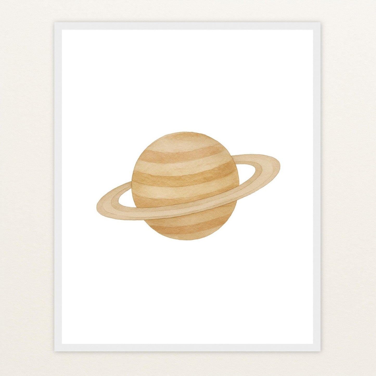 Saturn Poster mit Holzrahmen von tinylearner