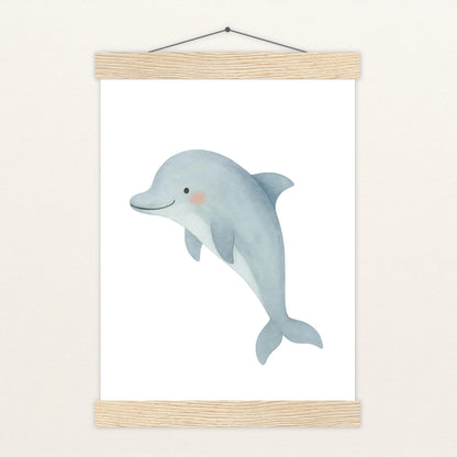 Dora der Delfin Poster mit Leisten von tinylearner