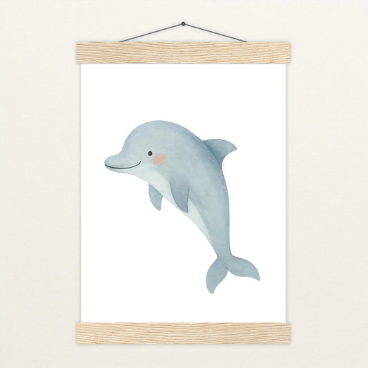 Dora der Delfin Poster mit Leisten von tinylearner