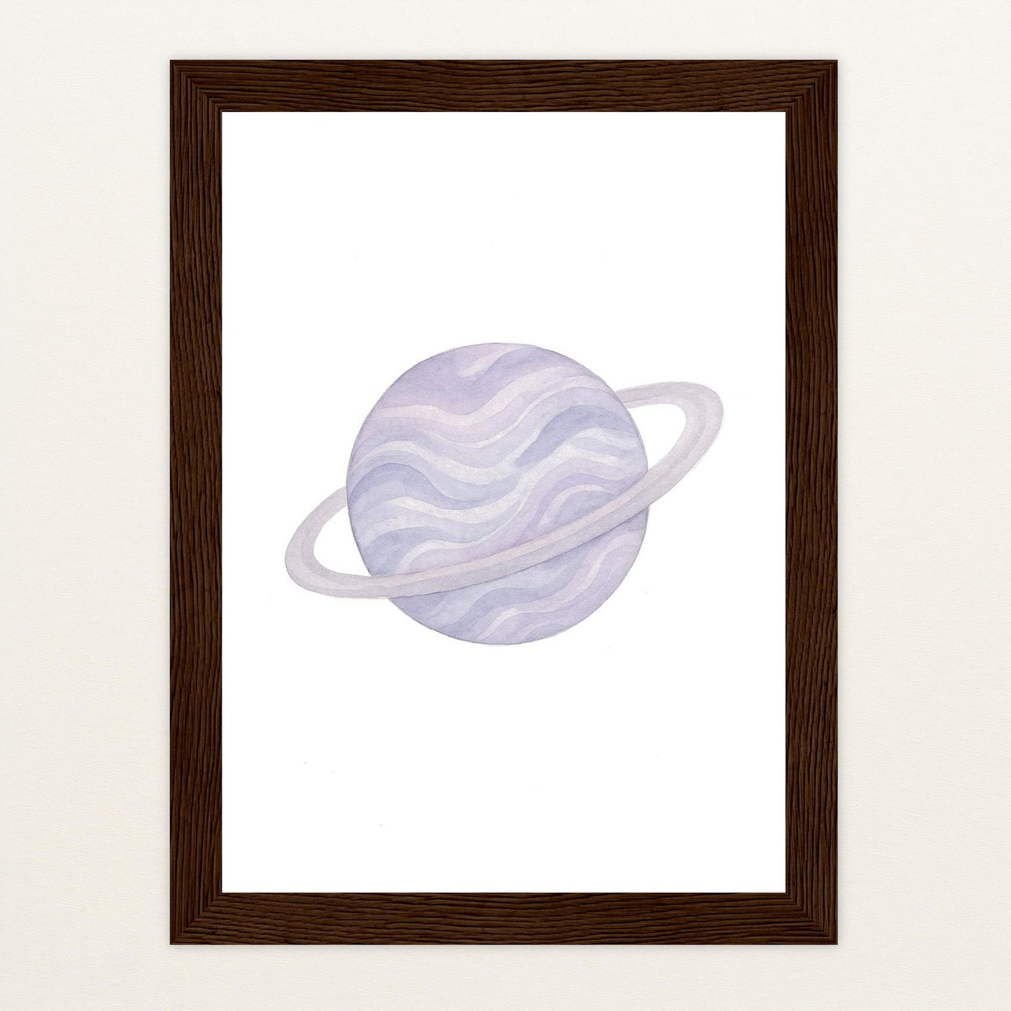 Planet Poster mit Holzrahmen von tinylearner