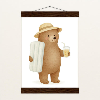 Balu der Bär - Motiv: "Strandtag" Poster mit Leisten von tinylearner