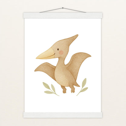 Dinosaurier Pteranodon Poster mit Leisten von tinylearner