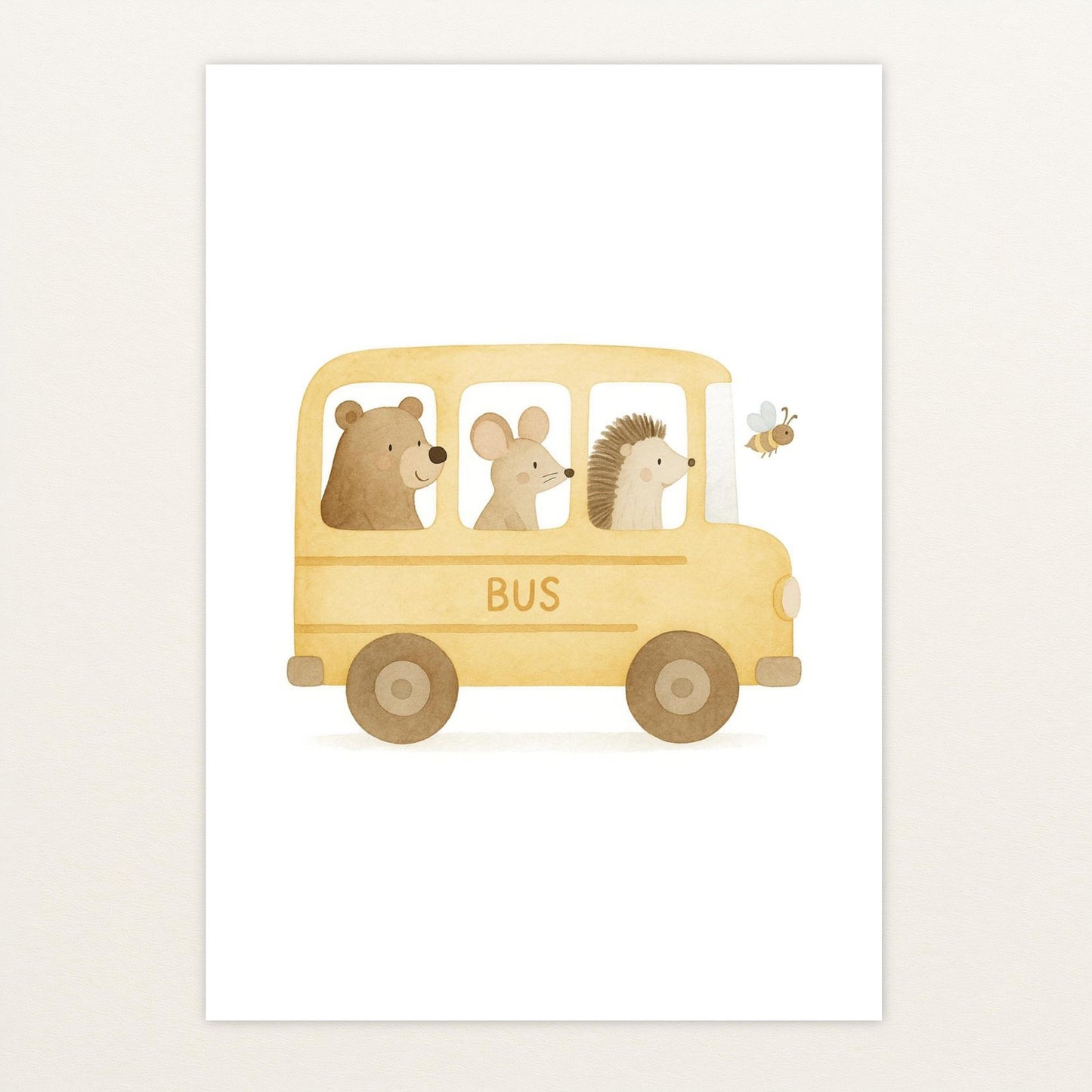 Tierfreunde - Motiv: "Schulbus" Poster von tinylearner