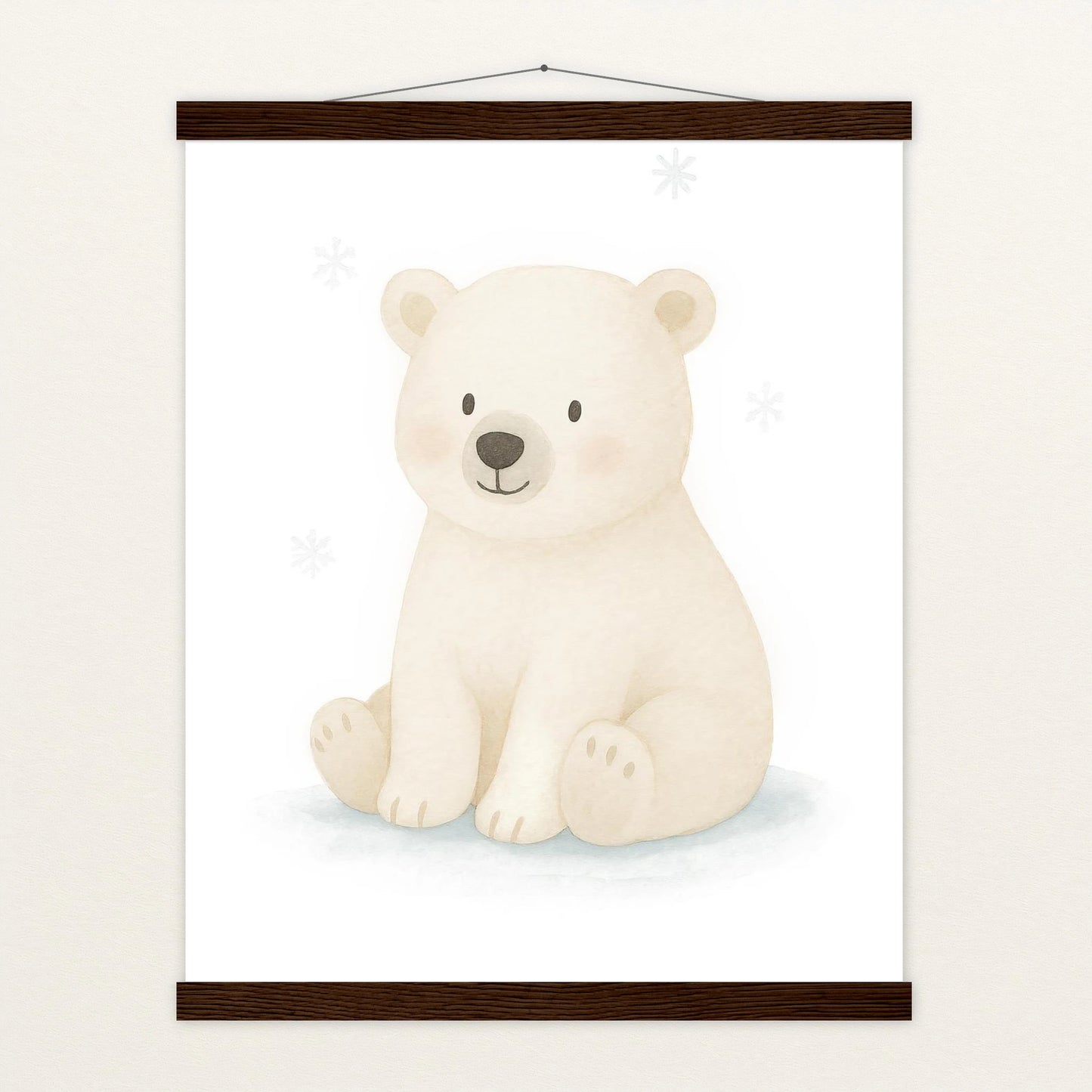 Pummel der Polarbär Poster mit Leisten von tinylearner