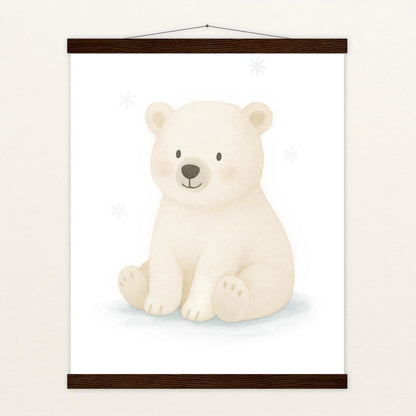 Pummel der Polarbär Poster mit Leisten von tinylearner