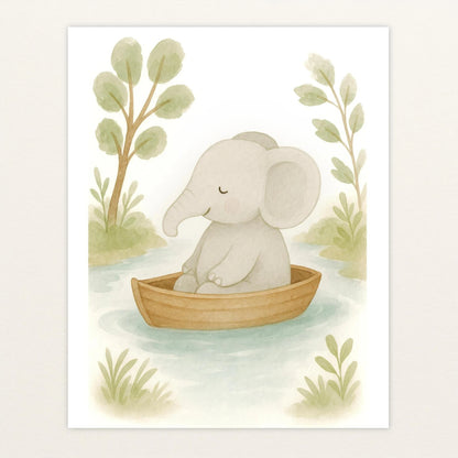 Emil der Elefant - Motiv: "Boot" Poster von tinylearner