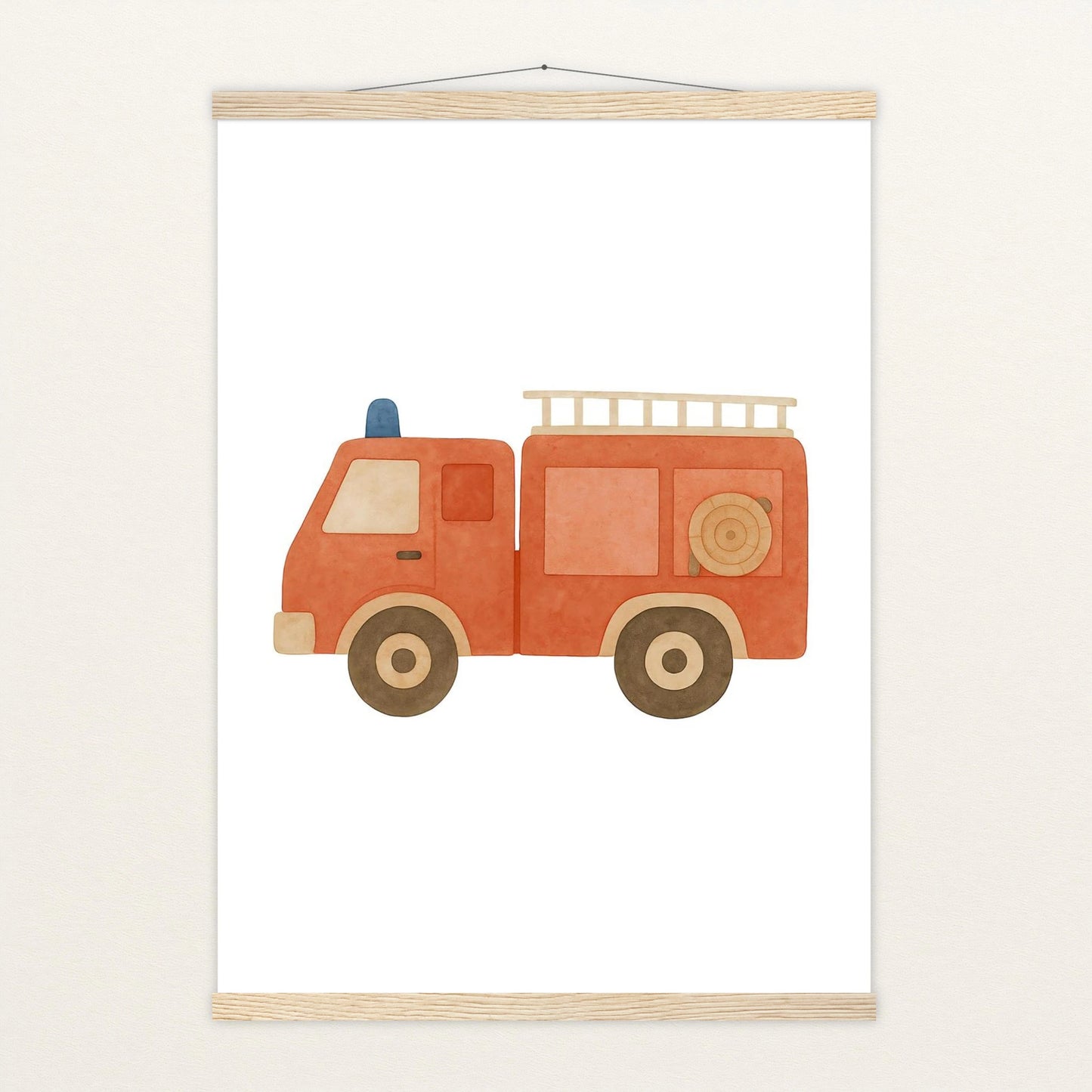 Feuerwehrauto Poster mit Leisten von tinylearner