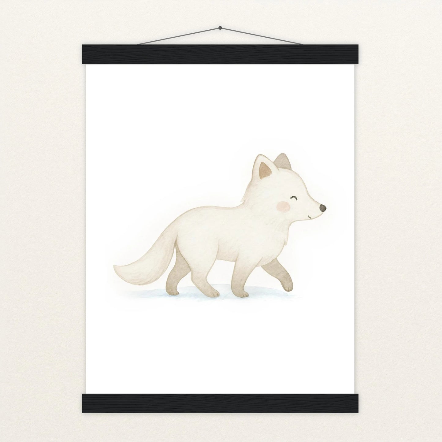 Pino der Polarfuchs Poster mit Leisten von tinylearner