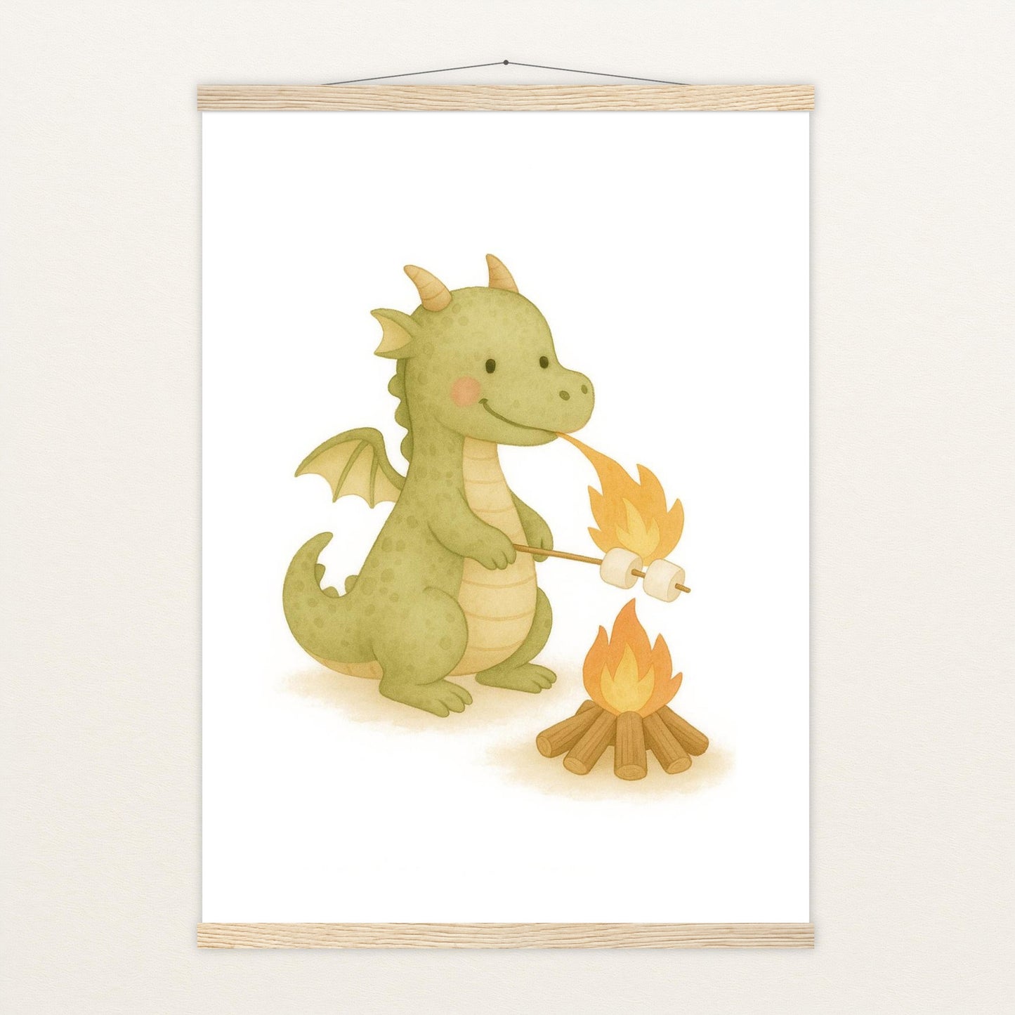 Drax der Drache - Motiv: "Marshmallows" Poster mit Leisten von tinylearner