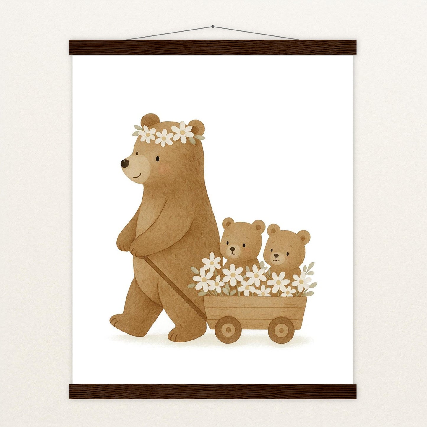 Balu der Bär - Motiv: "Bollerwagen" Poster mit Leisten von tinylearner