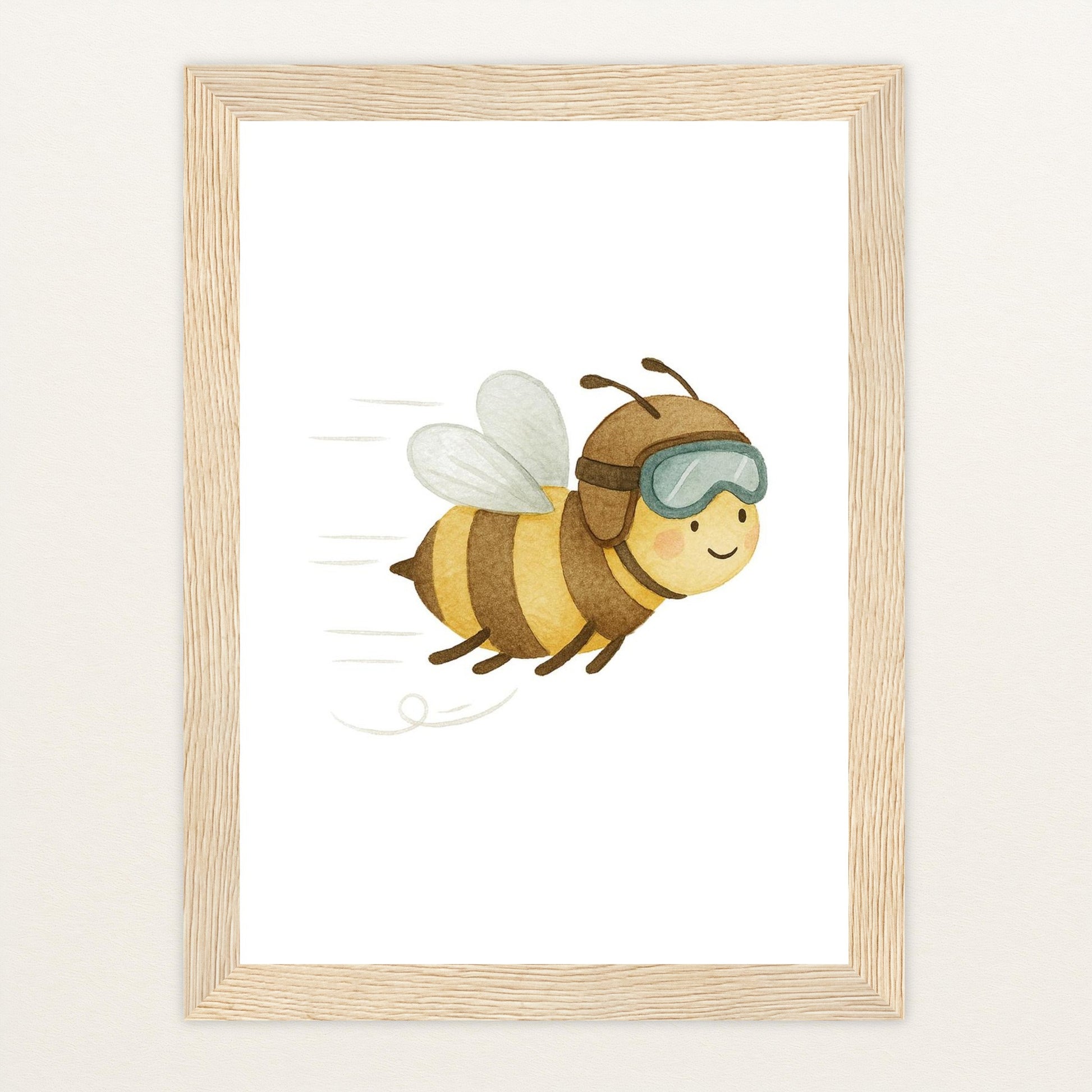 Bibi die Biene Poster mit Holzrahmen von tinylearner