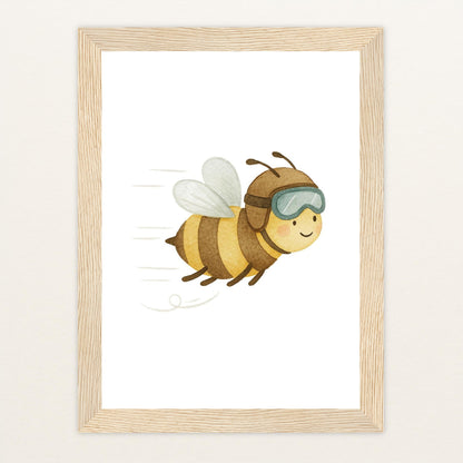 Bibi die Biene Poster mit Holzrahmen von tinylearner