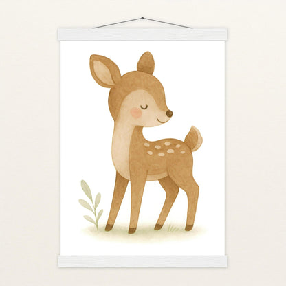 Ria das Reh Poster mit Leisten von tinylearner