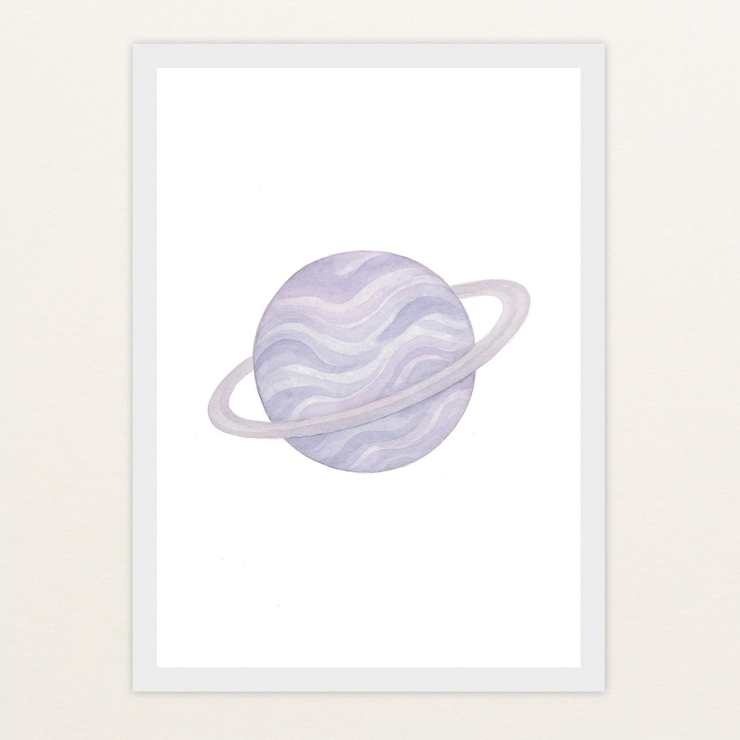 Planet Poster mit Holzrahmen von tinylearner