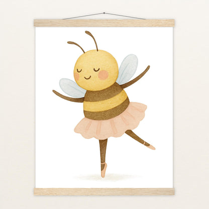 Bibi die Biene - Motiv: "Ballett" Poster mit Leisten von tinylearner
