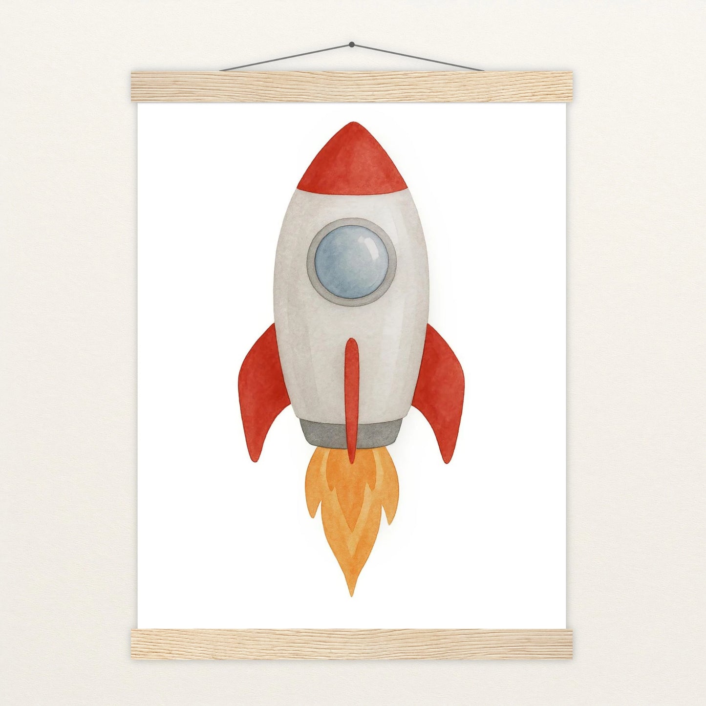 Rakete Poster mit Leisten von tinylearner