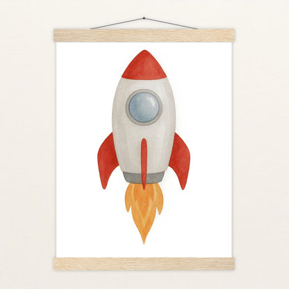 Rakete Poster mit Leisten von tinylearner