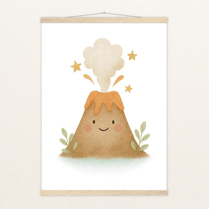 Vulkan Poster mit Leisten von tinylearner