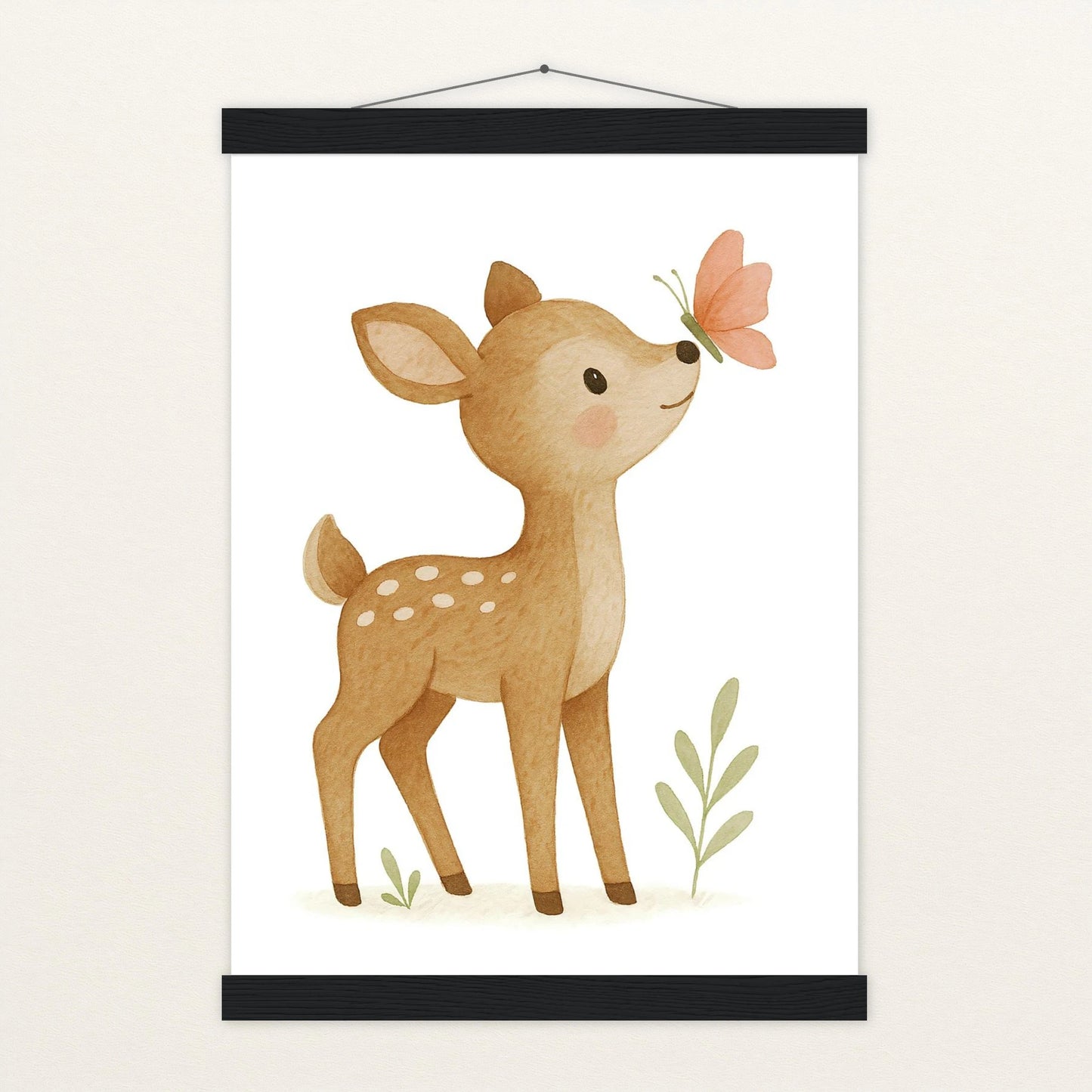 Ria das Reh - Motiv: "Schmetterling" Poster mit Leisten von tinylearner