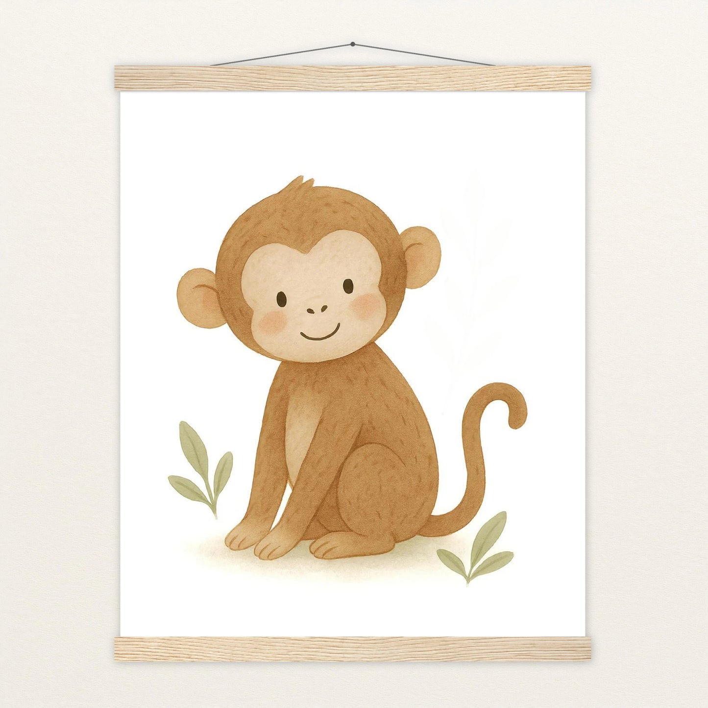 Aki der Affe Poster mit Leisten von tinylearner