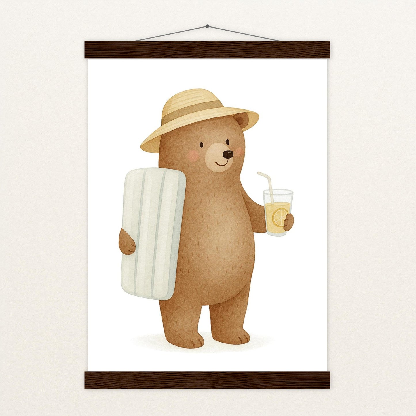 Balu der Bär - Motiv: "Strandtag" Poster mit Leisten von tinylearner