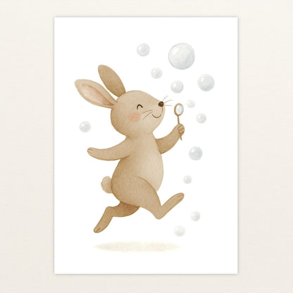 Holly der Hase - Motiv: "Seifenblasen" Poster von tinylearner