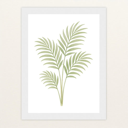 Howea-Blatt Poster mit Holzrahmen von tinylearner