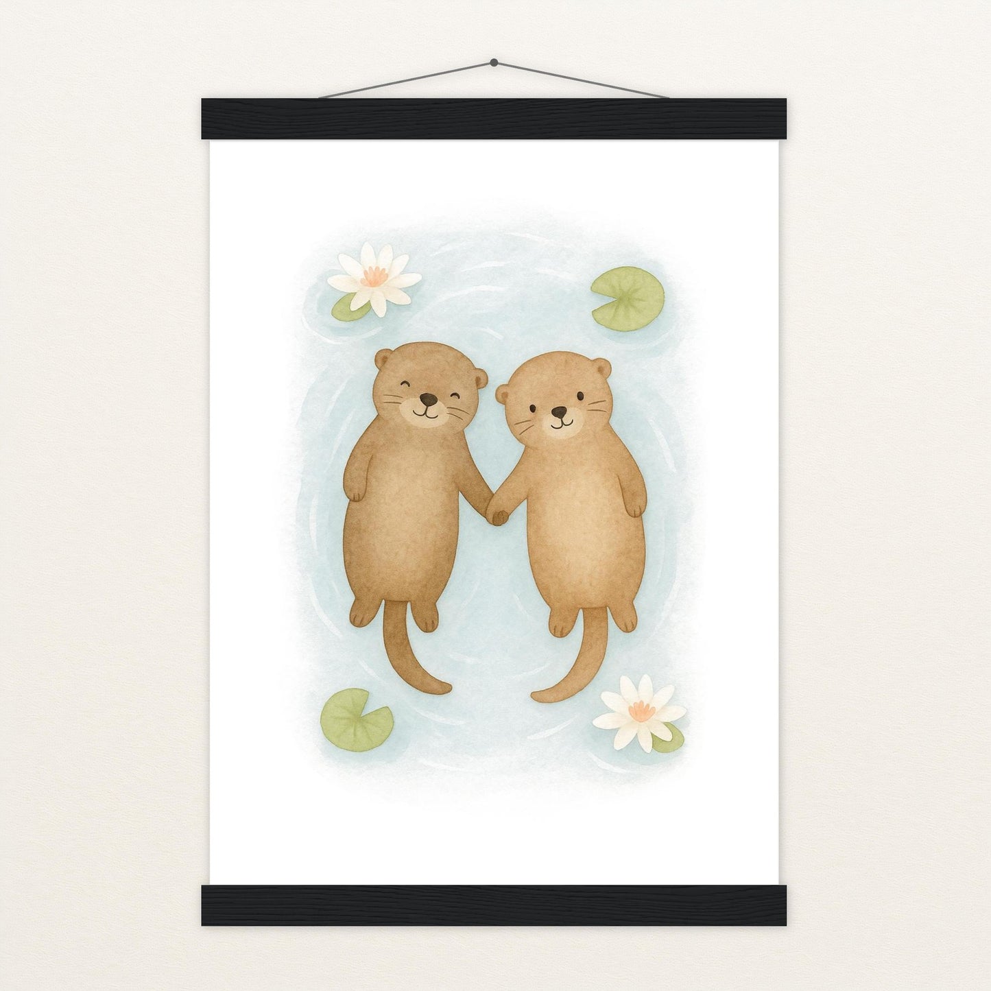 Otti der Otter Poster mit Leisten von tinylearner