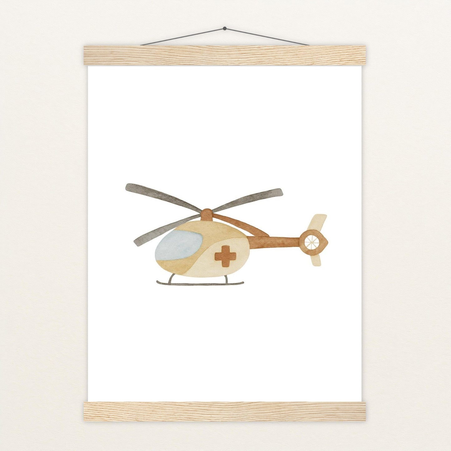 Rettungshubschrauber Poster mit Leisten von tinylearner