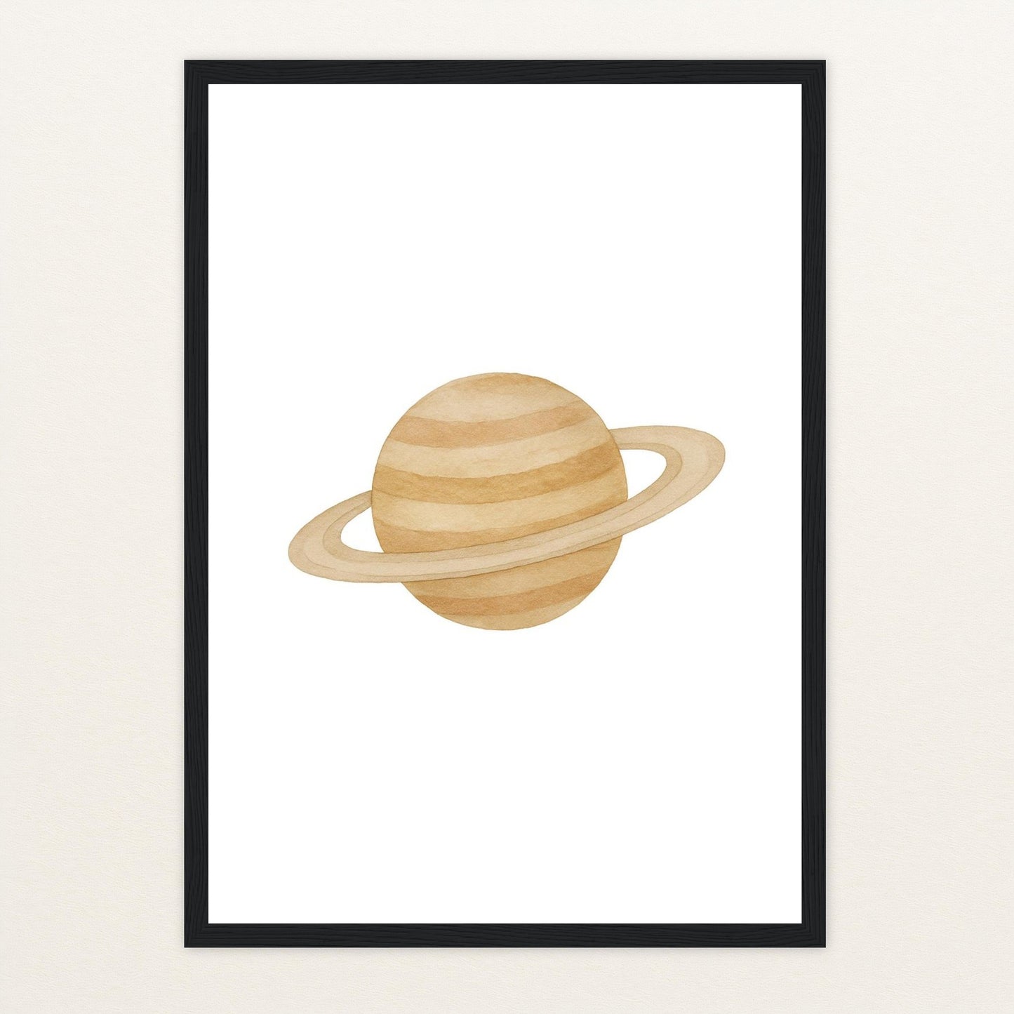 Saturn Poster mit Holzrahmen von tinylearner