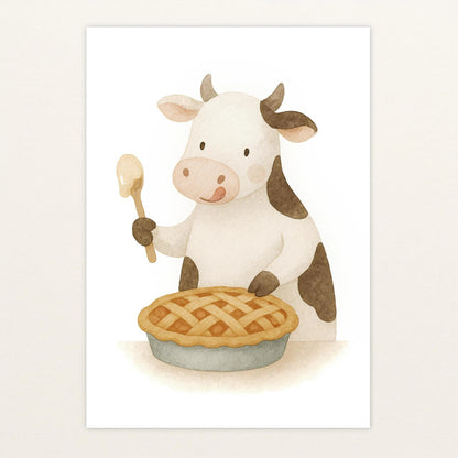 Klara die Kuh - Motiv: "Kuchen" Poster von tinylearner