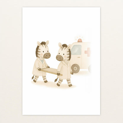 Zinni das Zebra - Motiv: "Krankenwagen" Poster von tinylearner